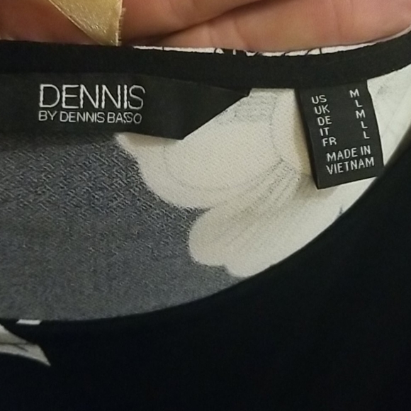 Dennis by Dennis Basso black floral shirt - Picture 3 of 3